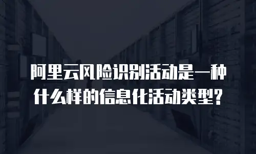 阿里云风险识别活动是一种什么样的信息化活动类型?