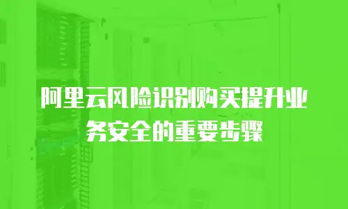 阿里云风险识别购买提升业务安全的重要步骤