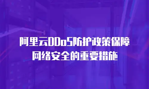 阿里云DDoS防护政策保障网络安全的重要措施