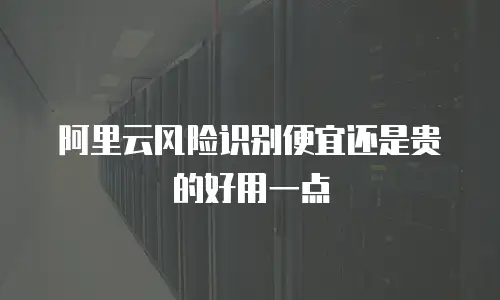 阿里云风险识别便宜还是贵的好用一点