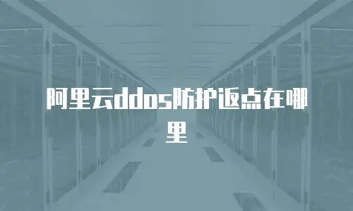阿里云ddos防护返点在哪里