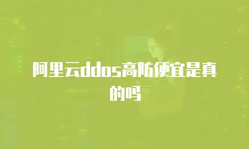 阿里云ddos高防便宜是真的吗