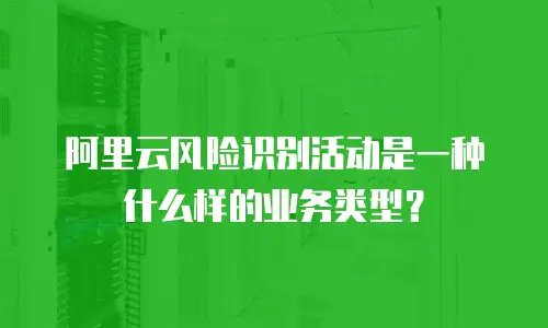 阿里云风险识别活动是一种什么样的业务类型？