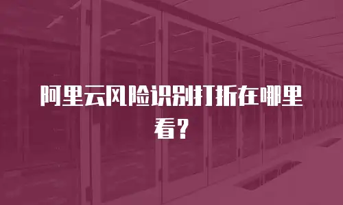 阿里云风险识别打折在哪里看？