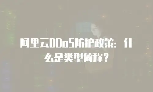 阿里云DDoS防护政策：什么是类型简称？