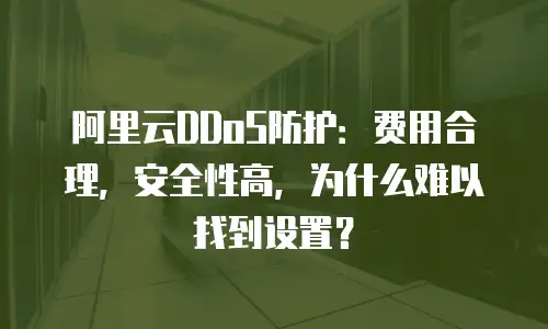 阿里云DDoS防护：费用合理，安全性高，为什么难以找到设置？