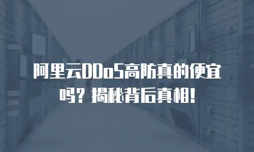 阿里云DDoS高防真的便宜吗？揭秘背后真相！