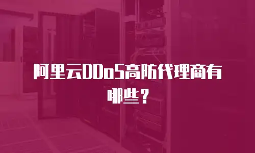 阿里云DDoS高防代理商有哪些？