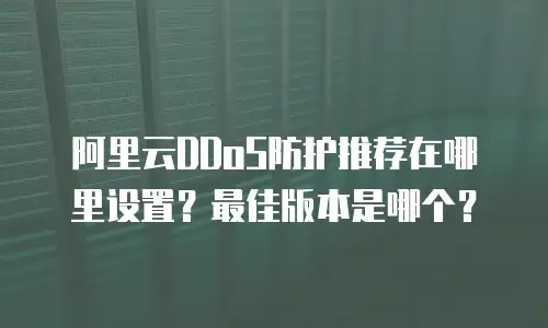 阿里云DDoS防护推荐在哪里设置？最佳版本是哪个？