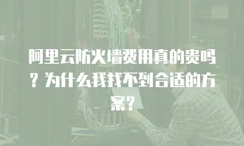 阿里云防火墙费用真的贵吗？为什么我找不到合适的方案？