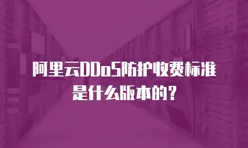 阿里云DDoS防护收费标准是什么版本的？