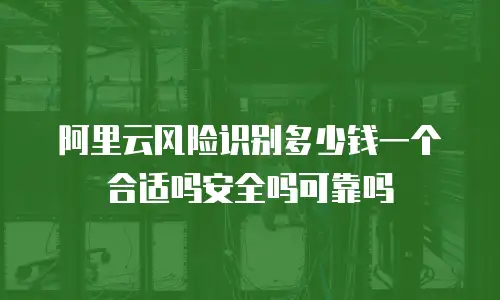 阿里云风险识别多少钱一个合适吗安全吗可靠吗