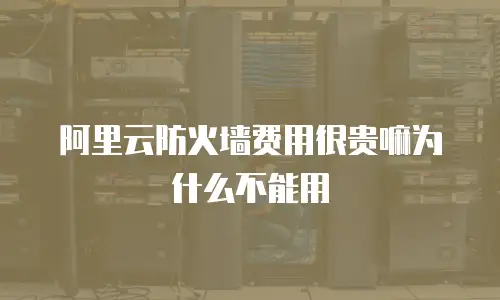 阿里云防火墙费用很贵嘛为什么不能用