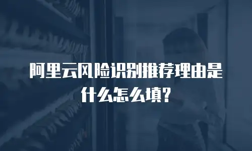 阿里云风险识别推荐理由是什么怎么填？