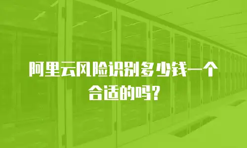 阿里云风险识别多少钱一个合适的吗？