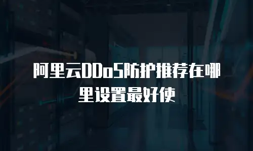 阿里云DDoS防护推荐在哪里设置最好使