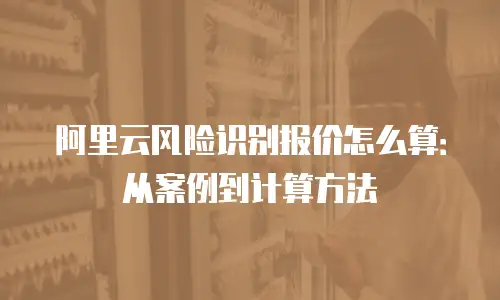 阿里云风险识别报价怎么算：从案例到计算方法