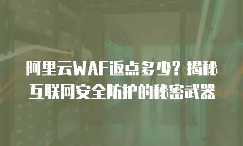 阿里云WAF返点多少？揭秘互联网安全防护的秘密武器