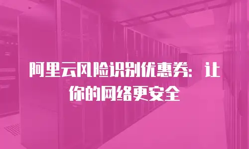阿里云风险识别优惠券：让你的网络更安全