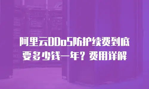 阿里云DDoS防护续费到底要多少钱一年？费用详解