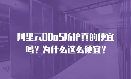 阿里云DDoS防护真的便宜吗？为什么这么便宜？