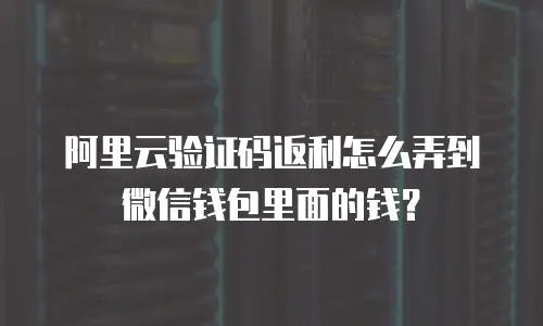 阿里云验证码返利怎么弄到微信钱包里面的钱？