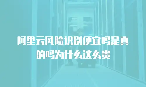 阿里云风险识别便宜吗是真的吗为什么这么贵