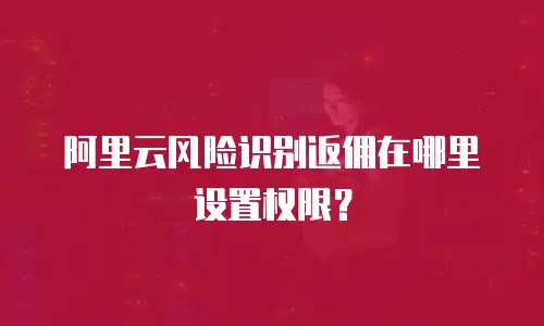 阿里云风险识别返佣在哪里设置权限？