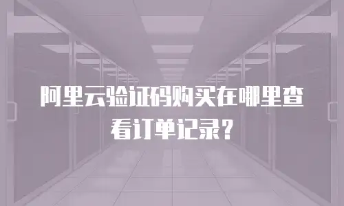 阿里云验证码购买在哪里查看订单记录？