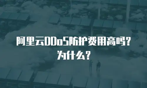 阿里云DDoS防护费用高吗？为什么？