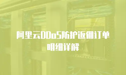 阿里云DDoS防护返佣订单明细详解
