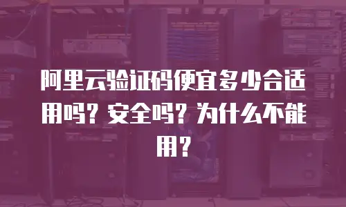 阿里云验证码便宜多少合适用吗？安全吗？为什么不能用？