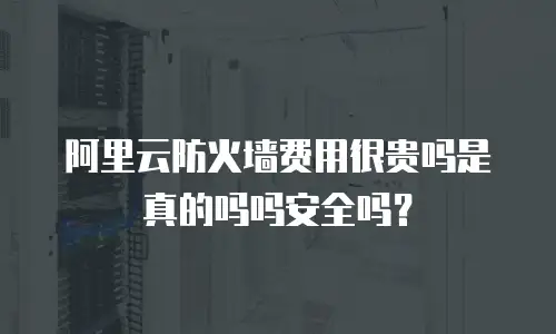 阿里云防火墙费用很贵吗是真的吗吗安全吗？