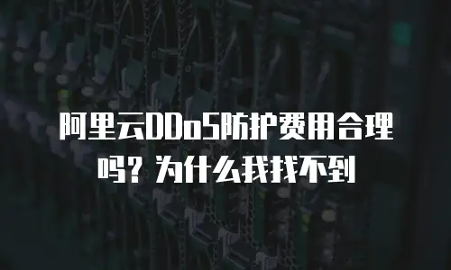 阿里云DDoS防护费用合理吗？为什么我找不到