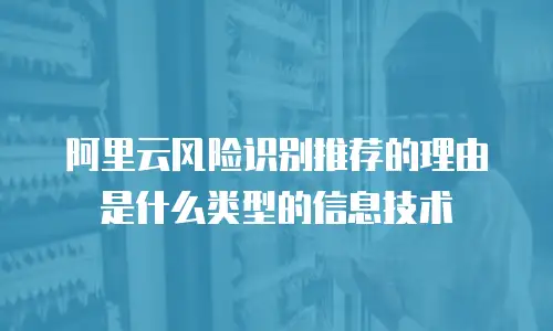 阿里云风险识别推荐的理由是什么类型的信息技术