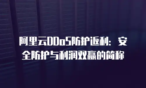阿里云DDoS防护返利：安全防护与利润双赢的简称
