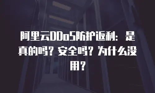 阿里云DDoS防护返利：是真的吗？安全吗？为什么没用？