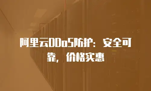 阿里云DDoS防护：安全可靠，价格实惠