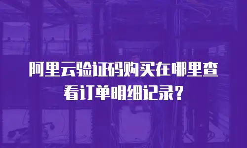 阿里云验证码购买在哪里查看订单明细记录？