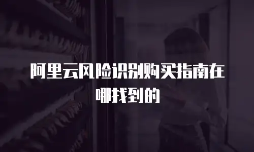 阿里云风险识别购买指南在哪找到的