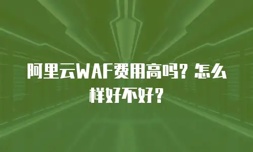 阿里云WAF费用高吗？怎么样好不好？