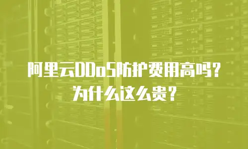 阿里云DDoS防护费用高吗？为什么这么贵？
