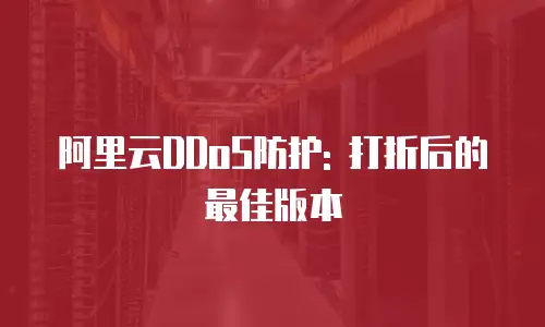 阿里云DDoS防护: 打折后的最佳版本