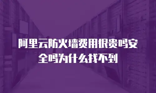 阿里云防火墙费用很贵吗安全吗为什么找不到