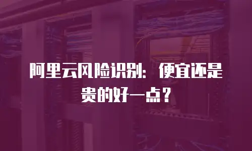 阿里云风险识别：便宜还是贵的好一点？