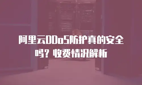 阿里云DDoS防护真的安全吗？收费情况解析