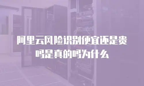 阿里云风险识别便宜还是贵吗是真的吗为什么