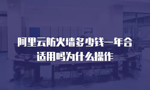 阿里云防火墙多少钱一年合适用吗为什么操作