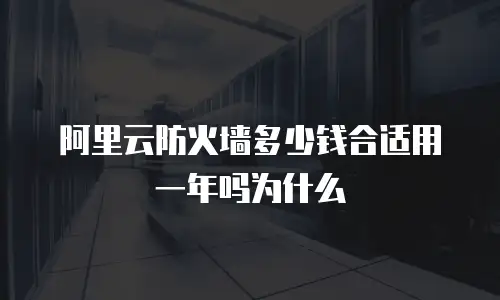 阿里云防火墙多少钱合适用一年吗为什么