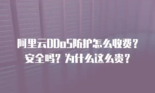 阿里云DDoS防护怎么收费？安全吗？为什么这么贵？